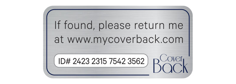 Coverback sample label